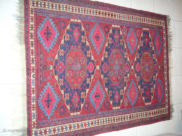 Caucasian Rug Sumak. Circa 1920, 1.48x1.96 Meter.                          