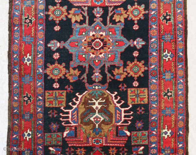 Another antique, gorgeous long Gharadagh/Heriz runner in good design, color and condition, size is 13'-11"x3'.                  