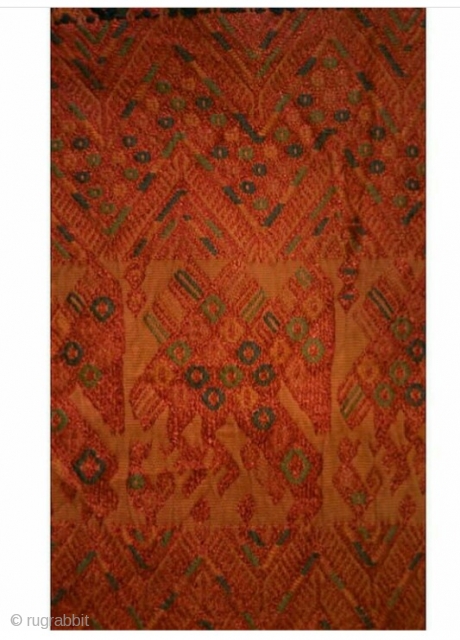 Indonesia textile, silk and cotton on cotton, size: 157*30 cm                       