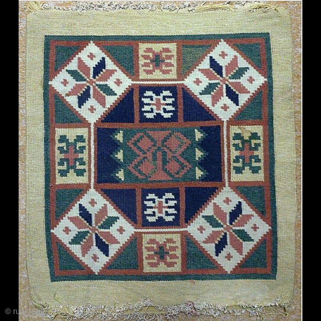 Swedish röllakan cushion kilim,  size: 48*42 cm, this is a museum piece                    