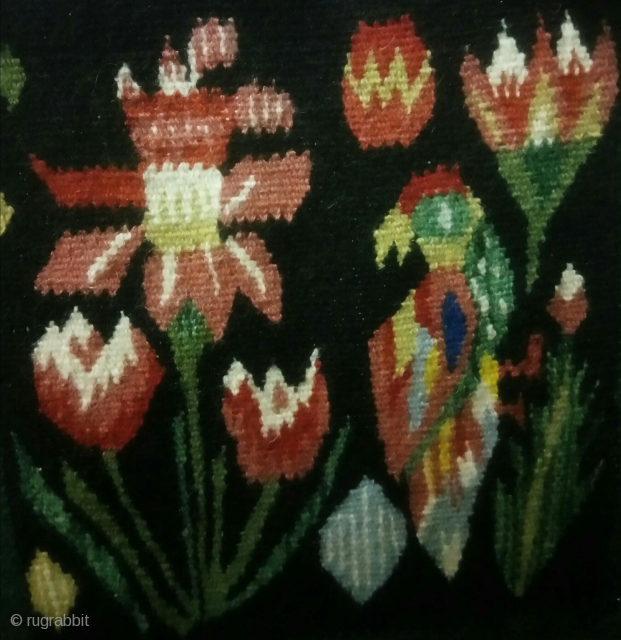 Swedish kilim, pictorial design.                             