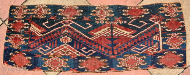 19th century Ersari torba, beautiful colours & quite charming 104 x 37 cm                    