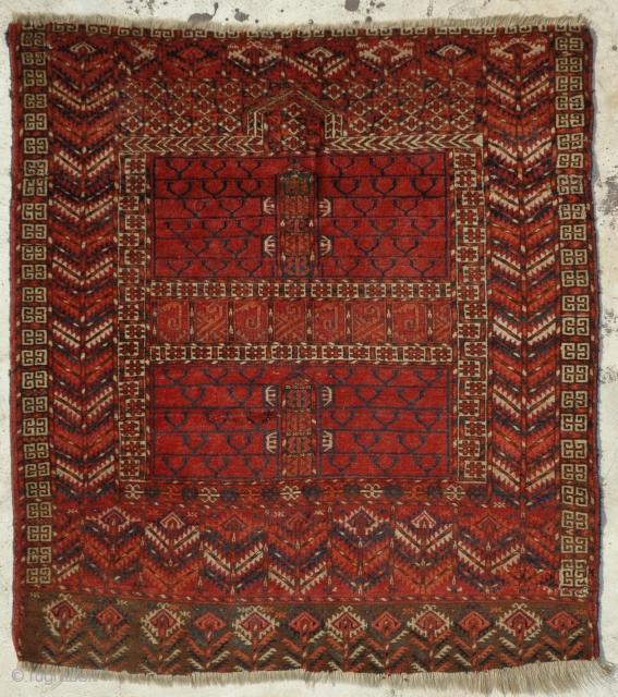 Tekke Egnsi 19th century (cut & reduced) size is 133 x 121 cm.                    