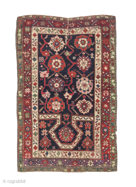 Karabagh Prayer Rug,4.8x3.1 ft,142x0.92cm                             