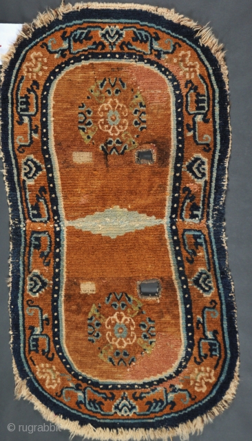 Tibetan  saddle rug  1.12 x 0.58   circa   1900                   