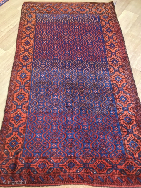 antique baluch Khorassan  rug  cm 1,95 x 1,12 1860/80  circa  good  condition                