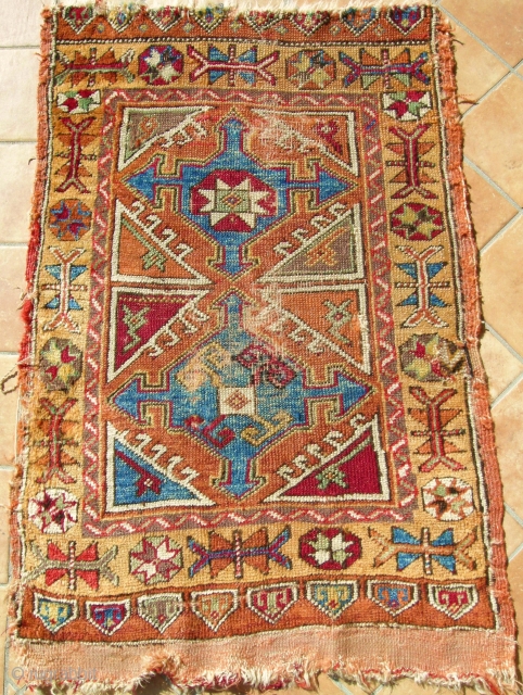 ANATOLIAN  KONYA  YASTIK NATURAL  COLORS  CM 0,90 X 0.60  1850 CIRCA                 