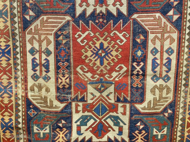 Antique Caucasian Kazak -cm 2,17 x 1,30-  Mid 19th Century
Provenence from Jim Dixon Collection 
For more information please contact: info@anatoliantappeti.com
            