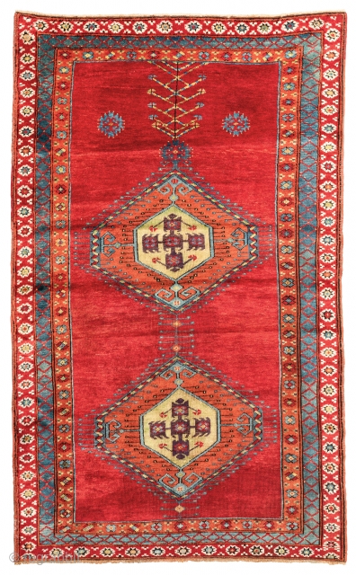 central Anatolia konya KARAMAN  cm 2,33 x 1,41 19th century 
please more info info@anatoliantappeti.com                  