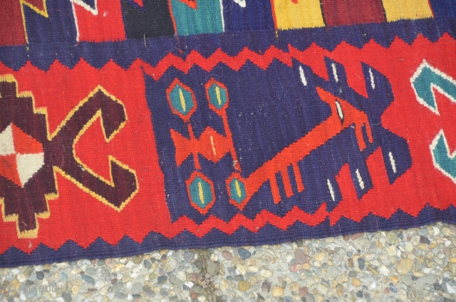 Large Antique sarkoy kilim 16 m2
about 4 x 4 meters                       