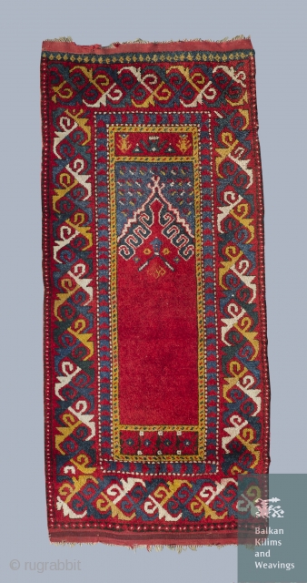 Balkan area, prayer rug.
Early to mid. 20 century.                         