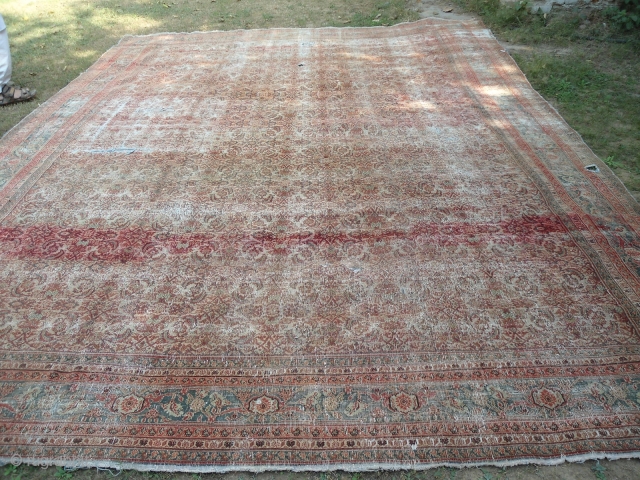 Antique Agra carpet , Northern India
12 ft x 15 ft
worn , holes
worldwide shipping
                    