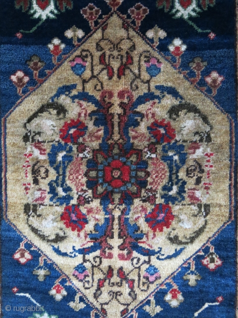 Konya Aksaray Yastik, Good pile couple early dyes. Circa 1920s. Size: 41" X 20" - 104 cm X 51 cm             