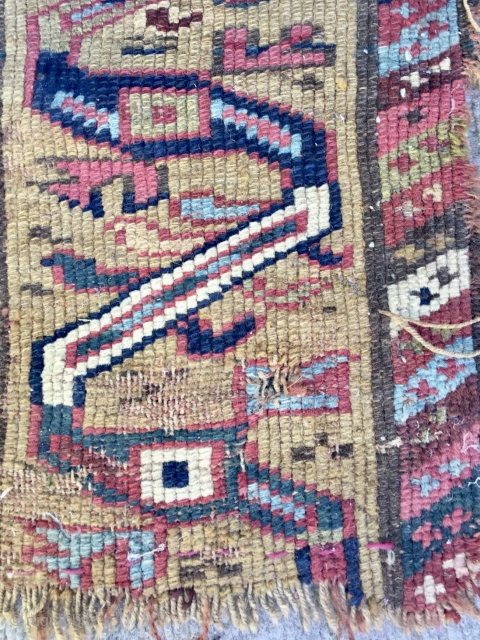 Very old Kurdish fragmant carpet size 120x100cm                          