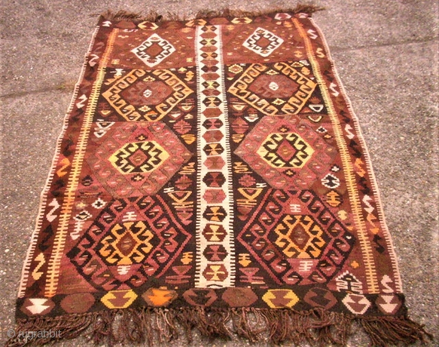 Nice Kilim - Size: 122 x 176 cm. Some small repairs. I think it is from Eastern Anatolia.               