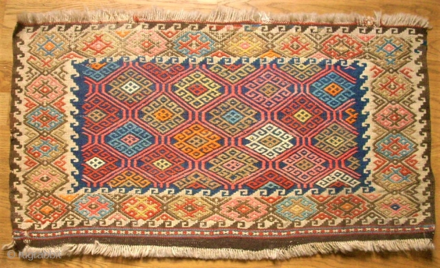 antique Kilim cicim Mafrash side panel. Size: 84 x 48 cm.                      