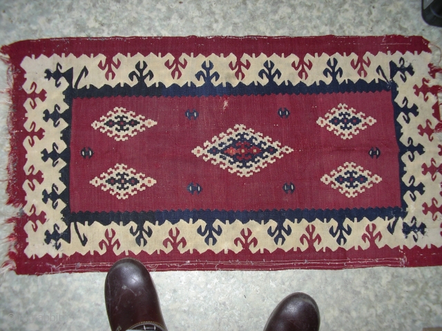 Par of two small antique Pirot - Sarkoy kilims 
Midle 19th century
100 x 50 cm                  