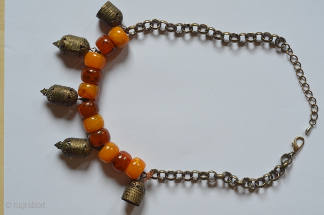 A very, very old amber necklace...                           