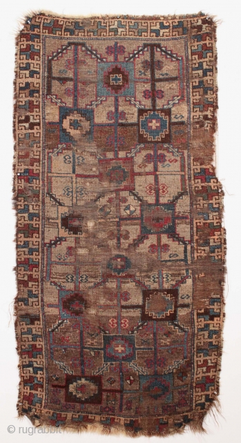 WILD EAST ANATOLIAN OR KURDISH TRIBAL RUG. LOOKS LIKE A NOT FOR EXPORT EXAMPLE OF THE TYPE. ROUGH CONDITION AS SHOWN.  ALL GOOD NATURAL COLORS.  SOME GOOD PILE.  GOOD  ...