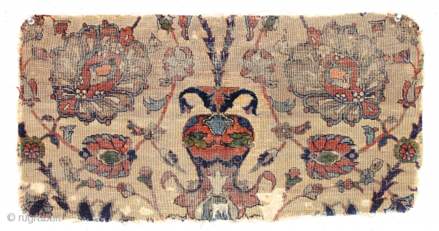 Antique silk persian rug fragment. Attractive object. Age? a perfect 12" x 24"                    