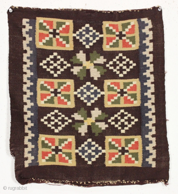 Another textile, this one looks swedish. Appears to be 2 separate pieces made into a pillow. Now unstuffed and coming apart at the seams. Soft and floppy. 18 1/2" x 20 1/2" 