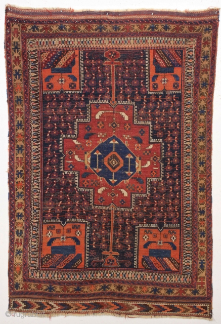 Antique afshar rug. Makes a great gift. 4'1" x 6'                       