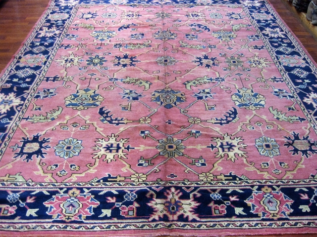 Antique Room Size Turkish Ushak Rug-3379. All over design Turkish Ushak rug from western Turkey, size 8 ft.5 inches x 10 ft.1 inches, circa 1900, excellent condition with a good pile throughout  ...