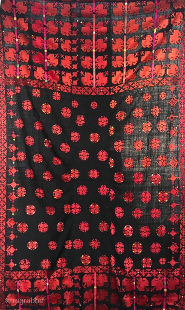 Antique Swat Valley Textile Shawl for Men Embroidery - with Pomegranate flower motif. Offered at the WOVENSOULS Auction on August 1st on Liveauctioneers as Lot 248 with a low starting bid. LINK:  ...