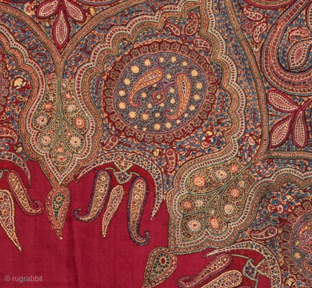 An embroidered shawl featuring in an Auction on Liveauctioneers / Low starting bids that are lower than the cost of some shawls! More information on https://wovensouls.com       