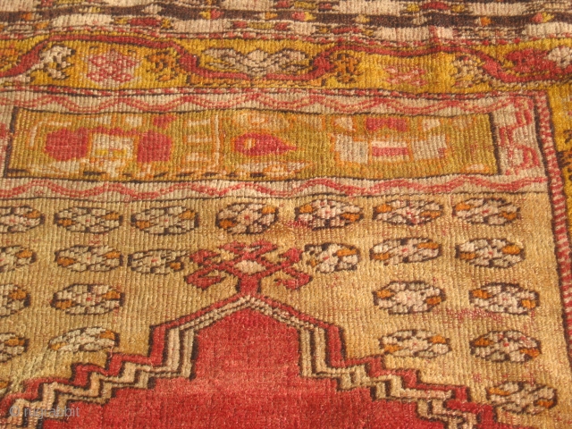 torkish prair rug antiqe late 19 ch. some synthetic colors god condition need wash    200$ ship free .pirst vin           