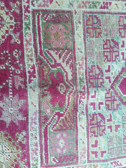 An antique Turkish rug. Superb colors.first half 19th century, never touched in nice condition. Shipped free                 