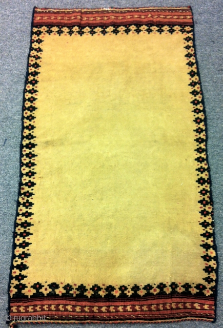 Bakhtyari soffreh with camel-hair center in a good condition
about 3 X 6 ft                    