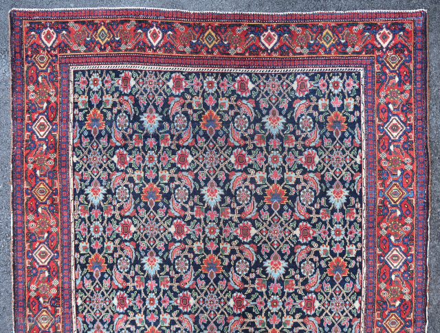 Beautiful, old and fine Senneh rug (208 cm. x 135 cm.)
Infinite herati pattern with million details and abrashes.
As found condition: in need of a deep cleaning, and eventually sides to be repaired.
The  ...