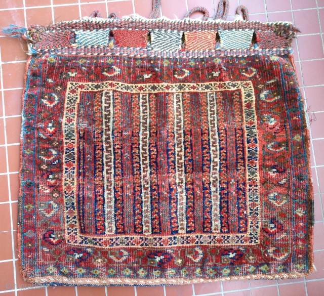 Fine Antique South persian tribal bagface with colorful back, (47 x 53 cm), good condition, a beauty at the cheapest price...            