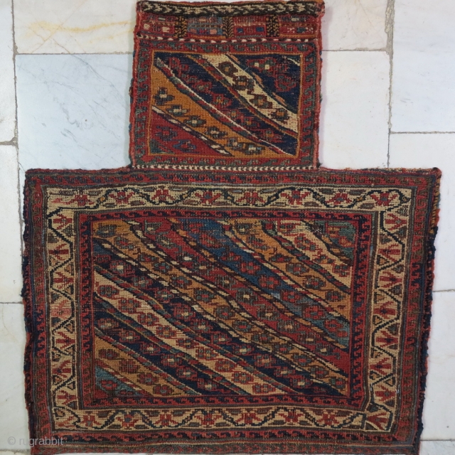 Antique Afshari Salt bag soumac wool on wool natural color age: the last quarter of 19th century size:56 x 50 price:POR            