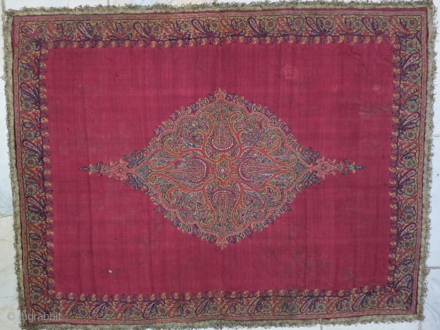 Kerman Pateh textile silk and wool size: 60 x 45 cm price : POR                   