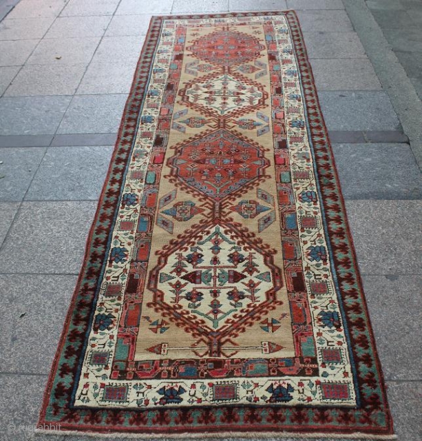 Hamadan Runner 2 end has been repaired 
size: 94 x 303 cm                     