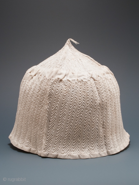 Hat, Western Anatolia, Turkey.
Cotton.
5.75" (14.6 cm) high.
Early 20th century.
Ex Fifi White, Berkeley, California                    