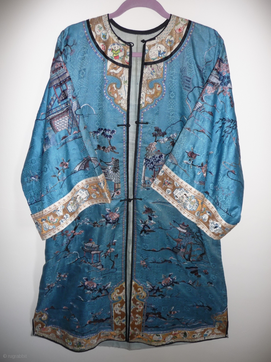 Chinese robe early 20th century; excellent embroidery and condition ...