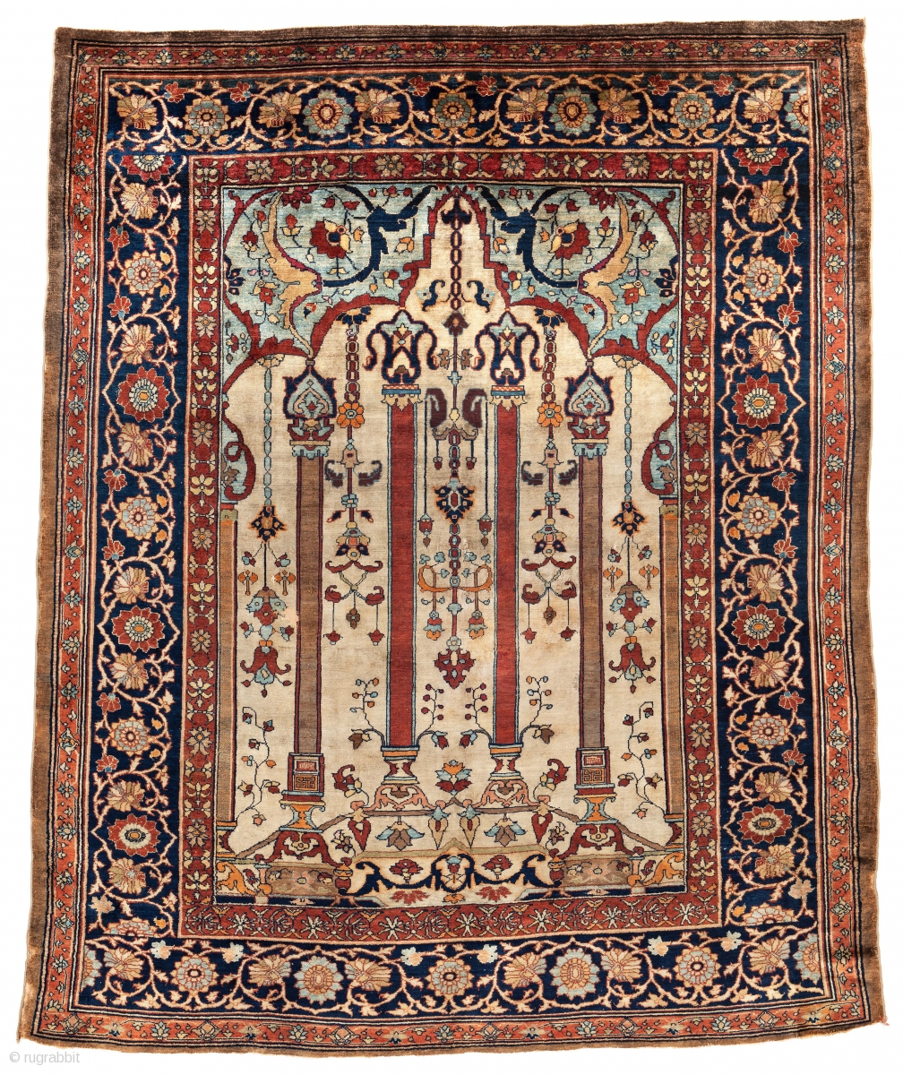 Lot 115, Silk Heriz, 174 x 141 cm (5' 9