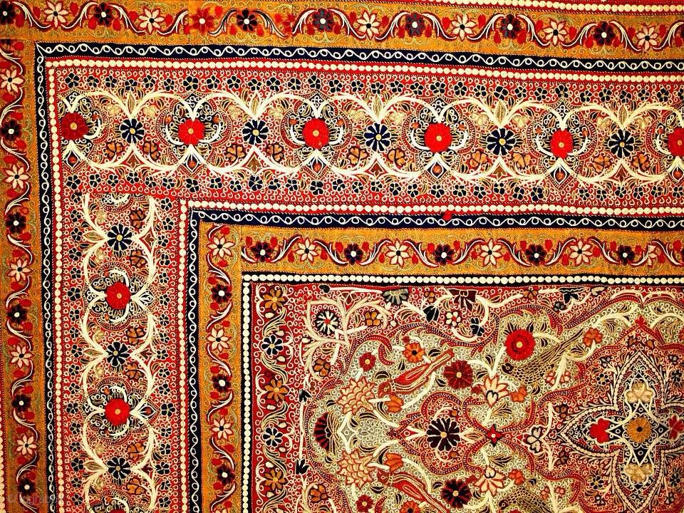 Exceptional fine quality Rasht embroidery Masterpiece Size:300x200cm P ...