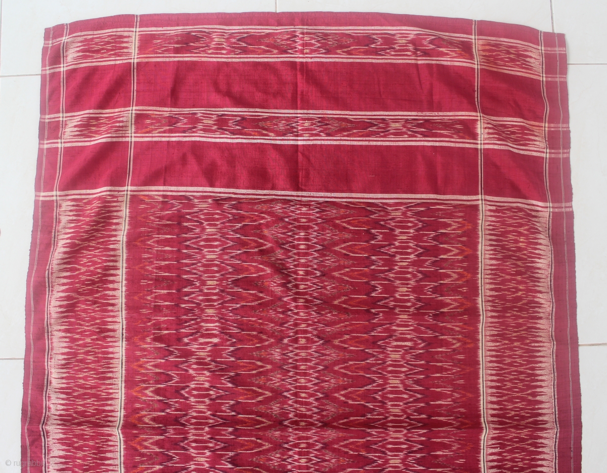 19th Century textile, CEPUK cloth, Bali, Indonesia, Silk. Size: 115cm x ...