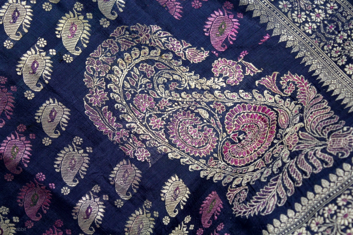Rare Baluchar Sari with Kalka Buti woven in silk Brocade From ...