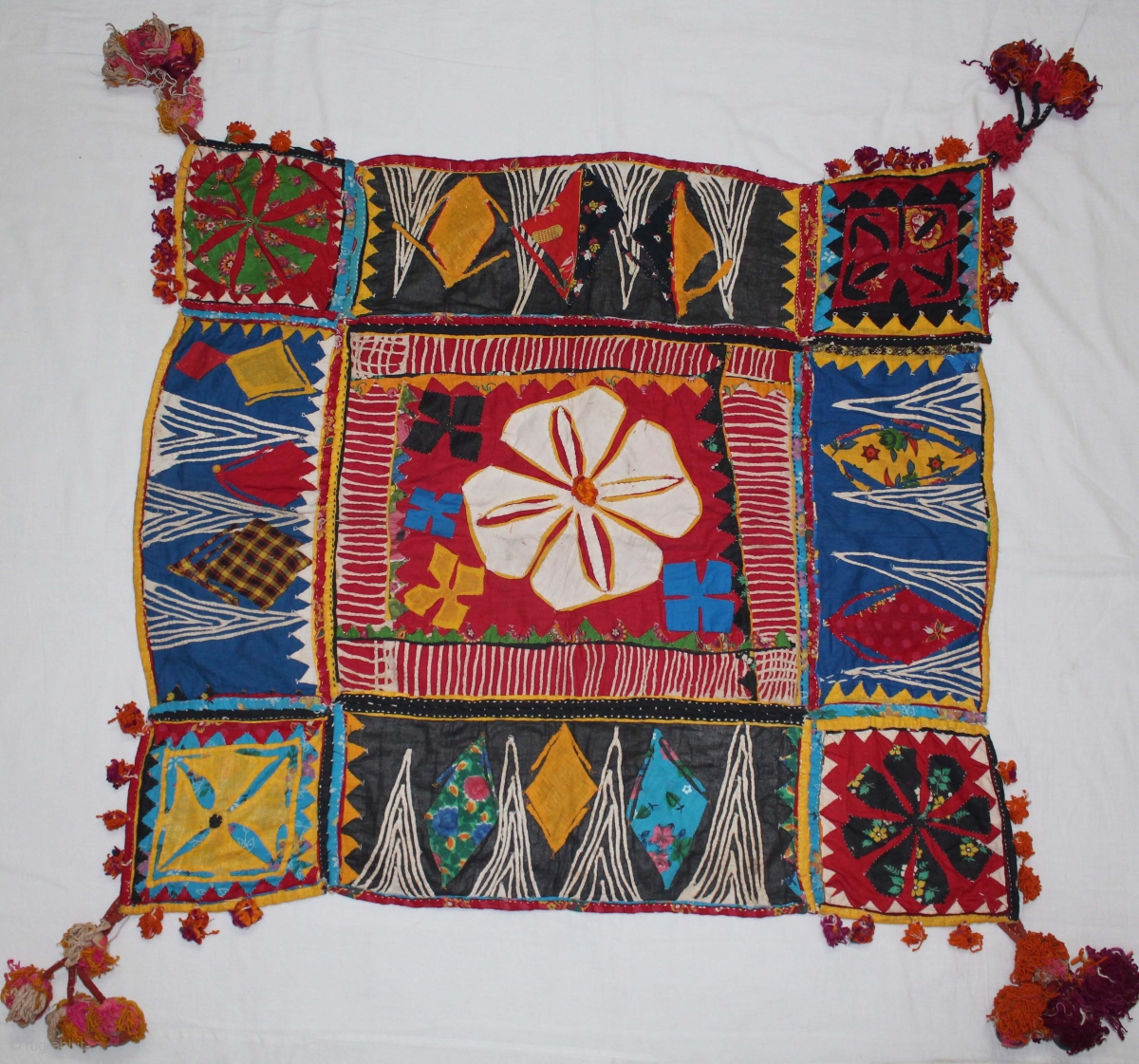 Banjara Embroidery,Ceremonial Square Applique work From Madhya Pradesh ...