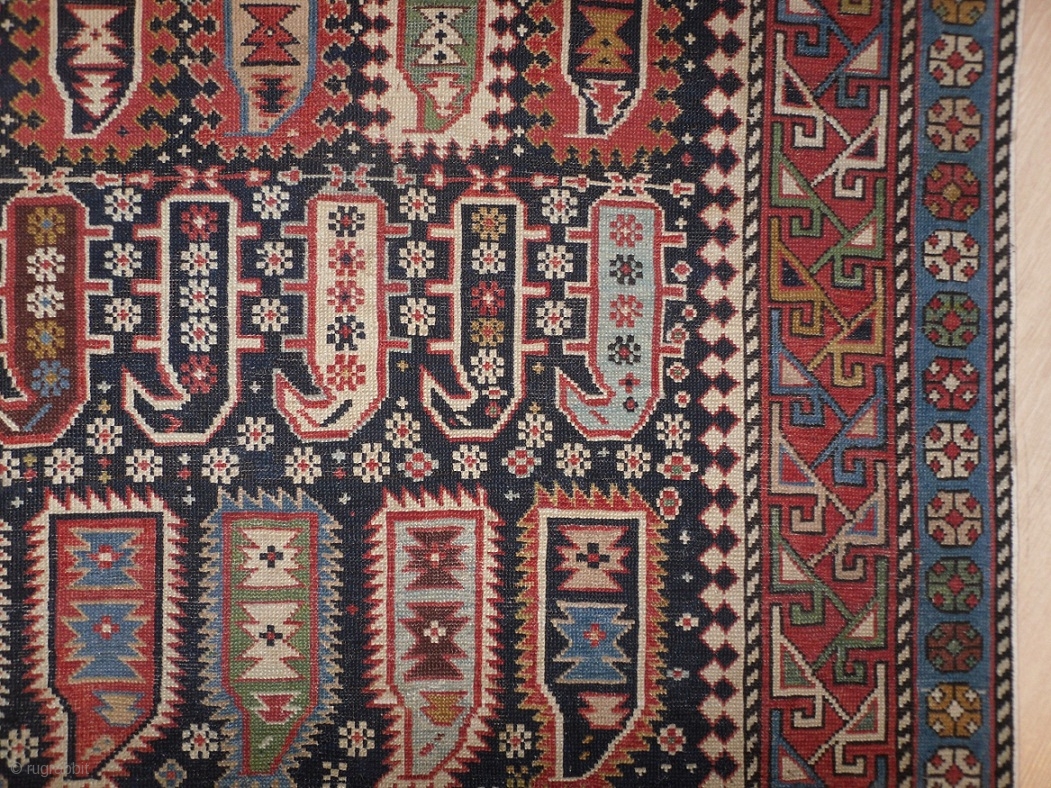 Antique Caucasian Shirvan Long Rug, 236x122 cm (93x48 inches), late ...