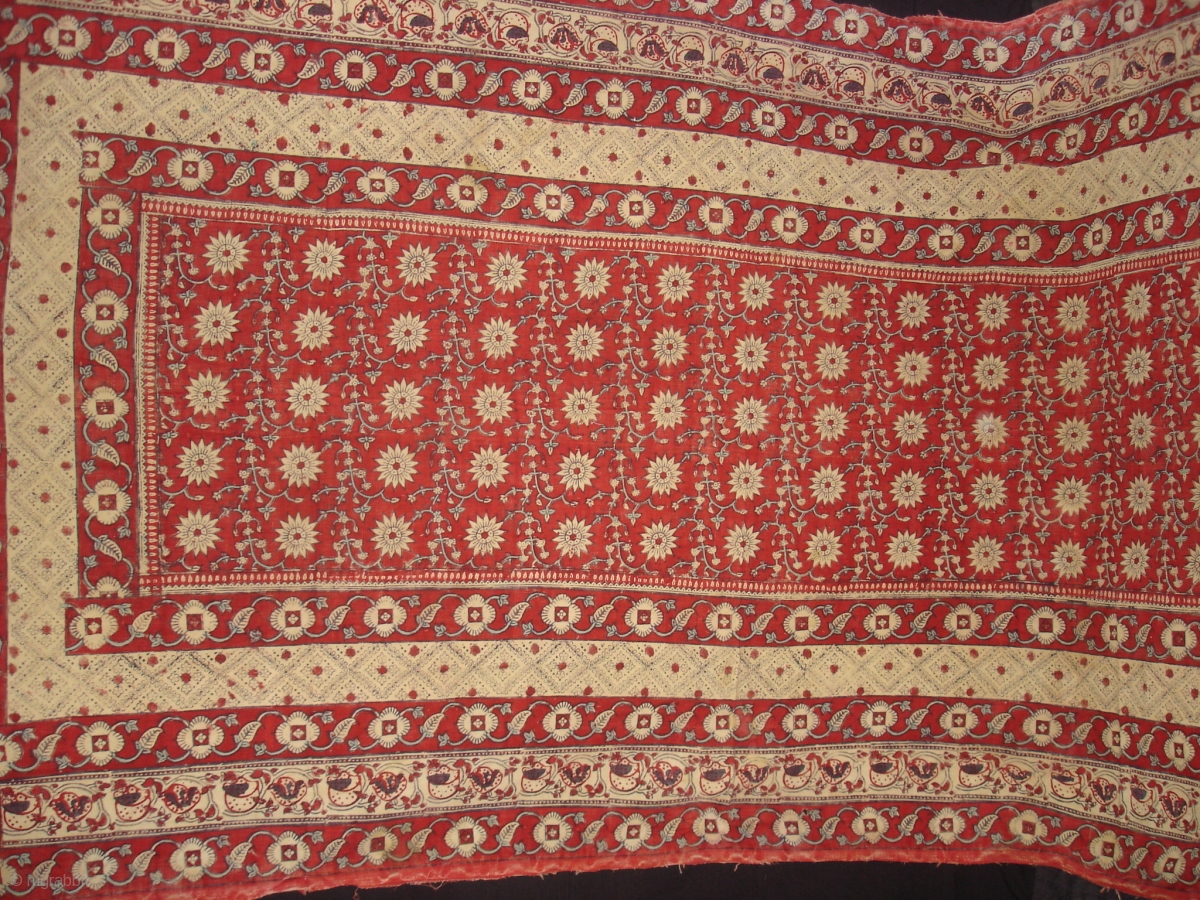 Saudagiri Block Print(Cotton Khadi)From Gujarat,India.Its size is ...