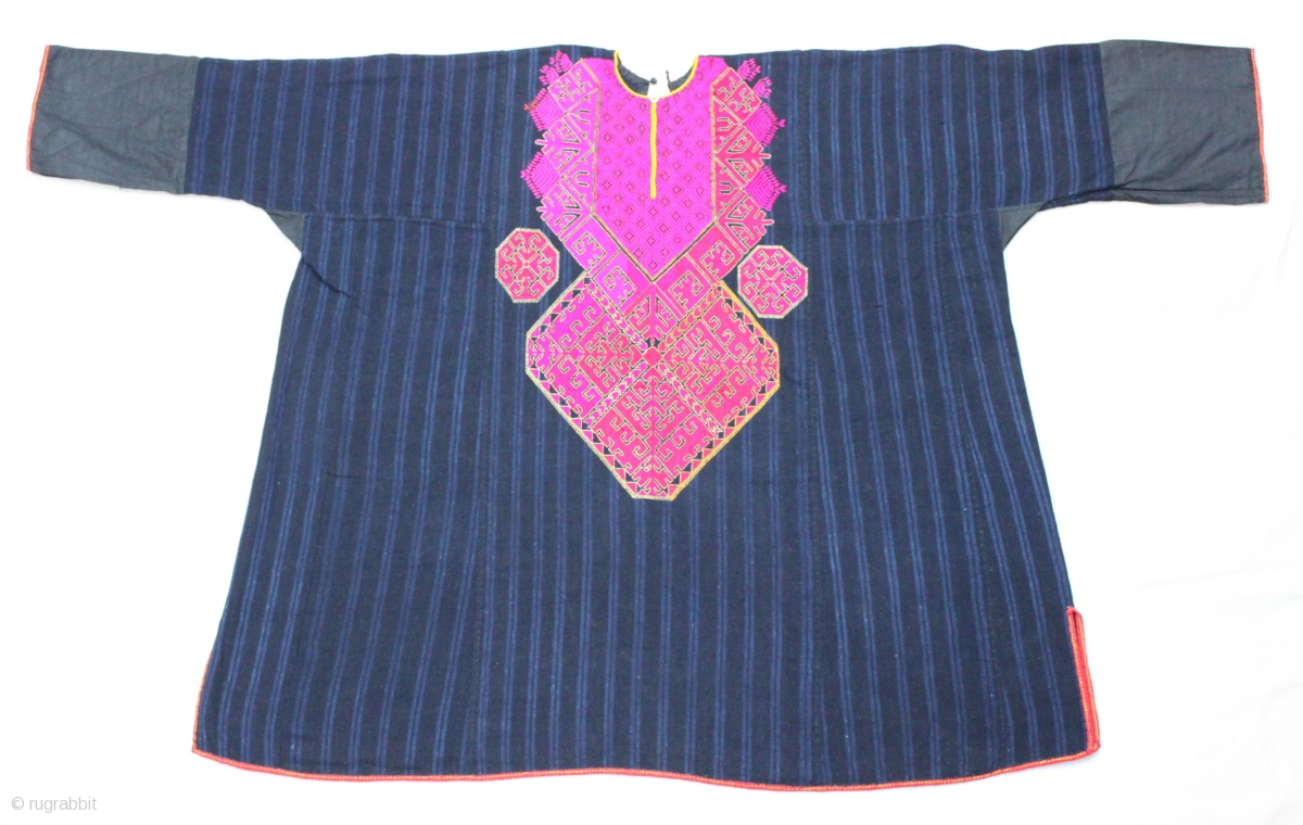 Woman's Embroidered Shirt(Kurta)From Swat Valley of Pakistan.Indigo ...