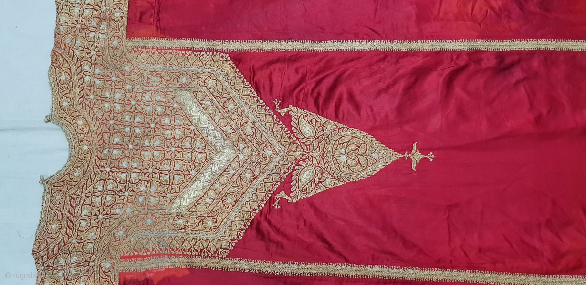 Abha Dress (Women’s) Real Zari Embroidery on the Gajji-Silk, From Kutch ...