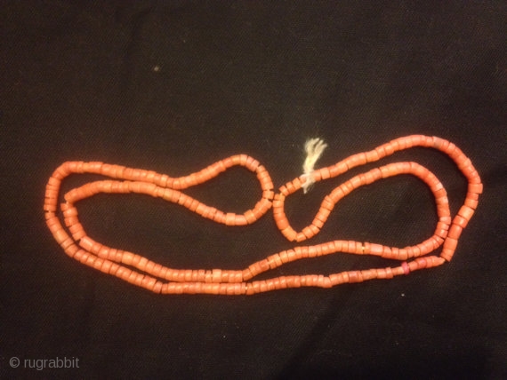 Antique Uzbek Real coral These coral beads came from coral beds located