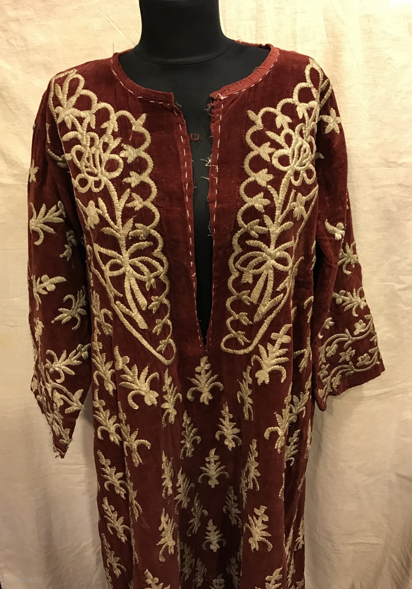 Vintage handmade Turkish ottoman velvet dress clothing Size: Height ...